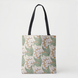 Art nouveau liljekonvalj blommönster LRG Tygkasse
