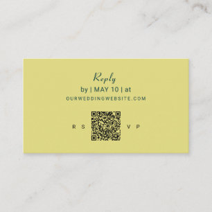 Art Nouveau Lily Bröllop QR-kod Svar Tilläggskort