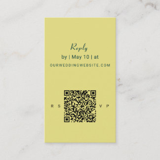 Art Nouveau Lily Wedding | QR Code Reply Tilläggskort