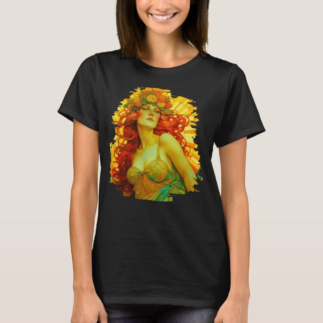 Art nouveau Litha T Shirt (Framsida)
