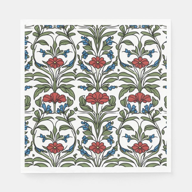 Art nouveau Lotus Pappersservett (Framsidan)