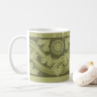 Art nouveau Löv och Lizards-kaffe Mugg
