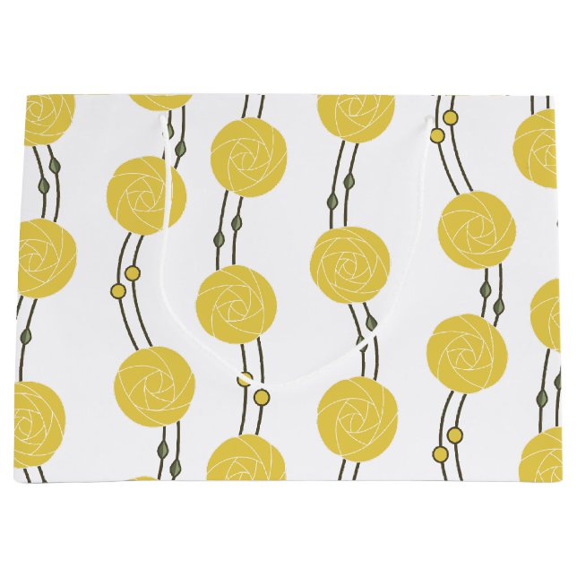 Art Nouveau Mackintosh Rose Stripes Yellow (Framsidan)