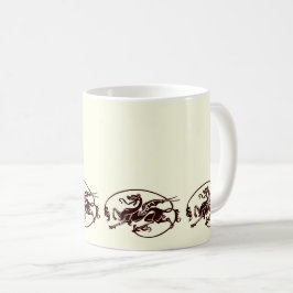 Art nouveau Magic Dragon Design Kaffemugg