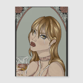 Art nouveau magnetisk inbjudningskort