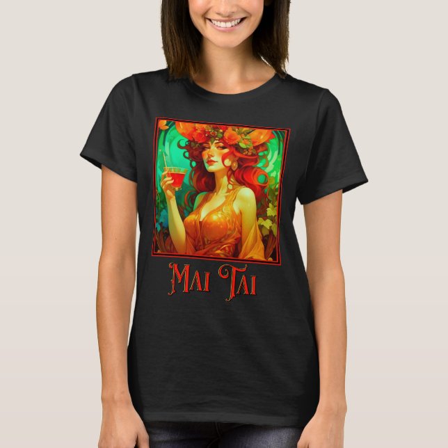 Art Nouveau Mai Tai T Shirt (Framsida)