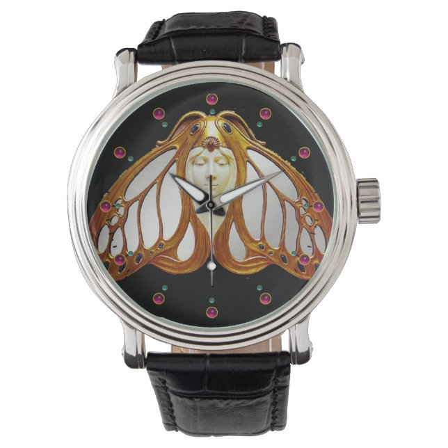ART NOUVEAU MAL KVINNA ARMBANDSUR (Framsida)