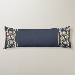 art nouveau, marinblått, guld,antika,belle époqu kroppskudde