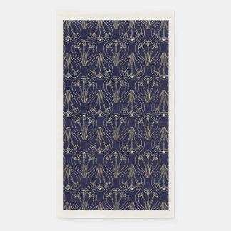 Art nouveau-marinblått och Guld Pappersservett