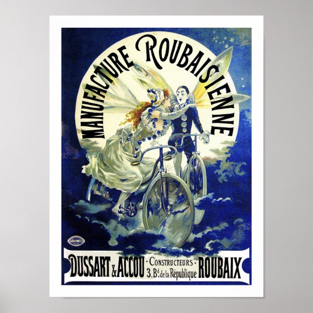 Art nouveau mästerverk:Vintage Cycles: Roubaisien Poster (Framsidan)