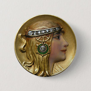 Art nouveau-medaljen knapp