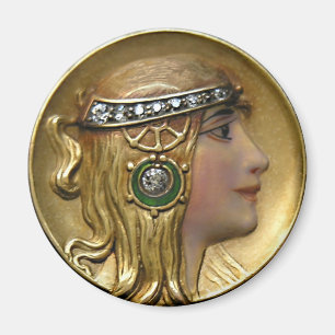 Art nouveau-medaljen magnet