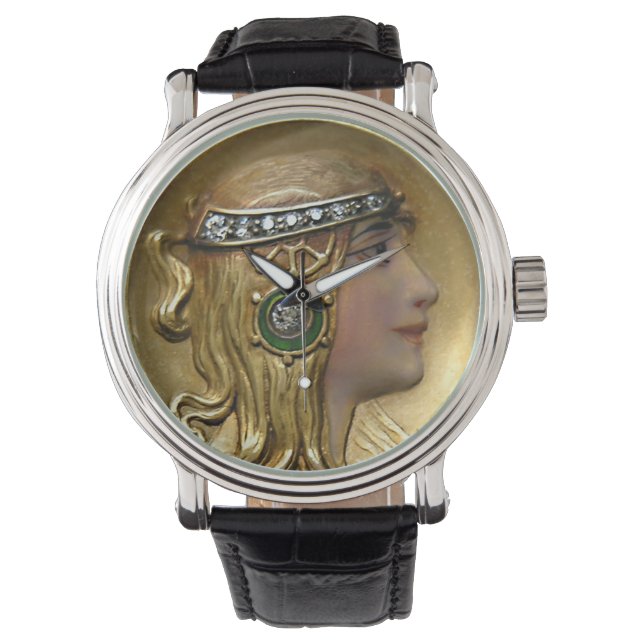Art nouveau Medallion Armbandsur (Framsida)