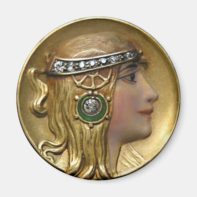 Art nouveau Medallion Magnet (Framsidan)