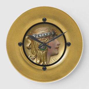 Art nouveau Medallion Stor Klocka