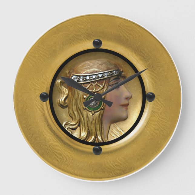 Art nouveau Medallion Stor Klocka (Framsida)