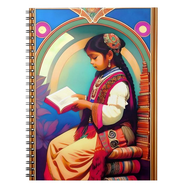 Art nouveau, mexikanskt läsa anteckningsbok (Framsidan)