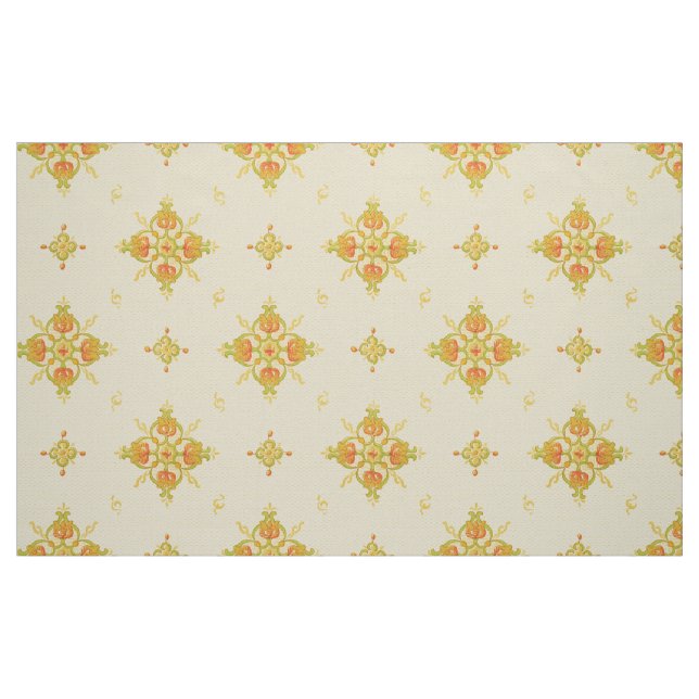 Art Nouveau Mission Style Bands of Tulips pattern Tyg (Fat Quarter)