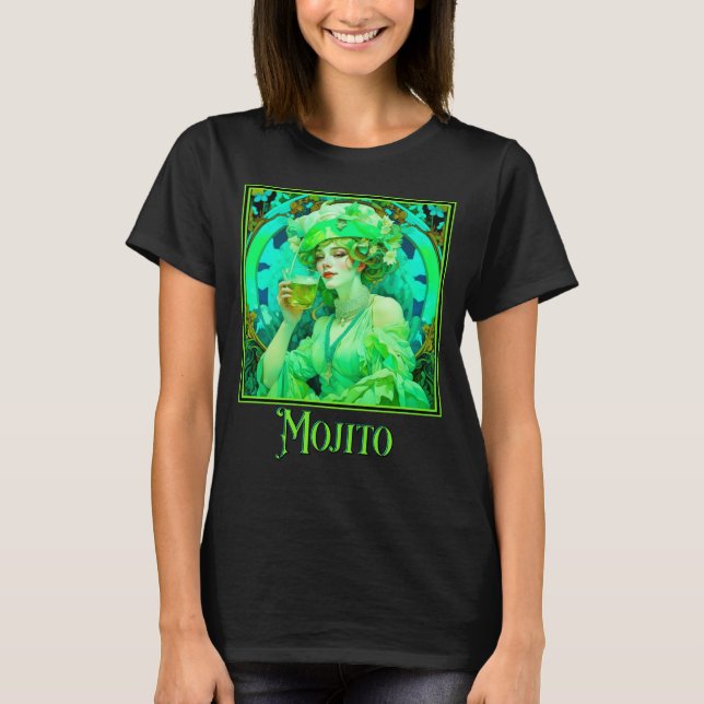 Art nouveau Mojito T Shirt (Framsida)