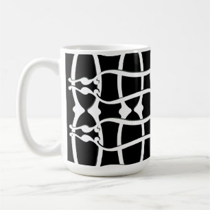 Art nouveau monokrom mönster kaffemugg