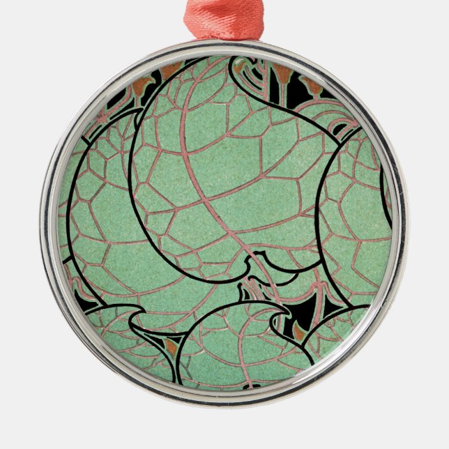 Art nouveau mönster #10 julgransprydnad metall (Framsidan)