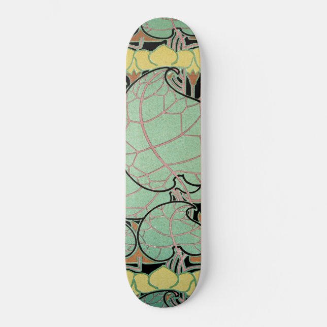 Art nouveau mönster #10 skateboard bräda 20 cm (Framsida)