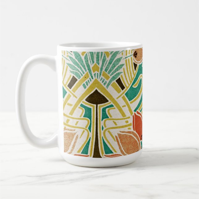 Art nouveau mönster #11 kaffemugg (Vänster)