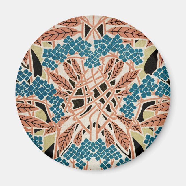 Art nouveau mönster #12 magnet (Framsidan)