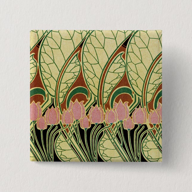 Art nouveau mönster #1 knapp (Framsida)