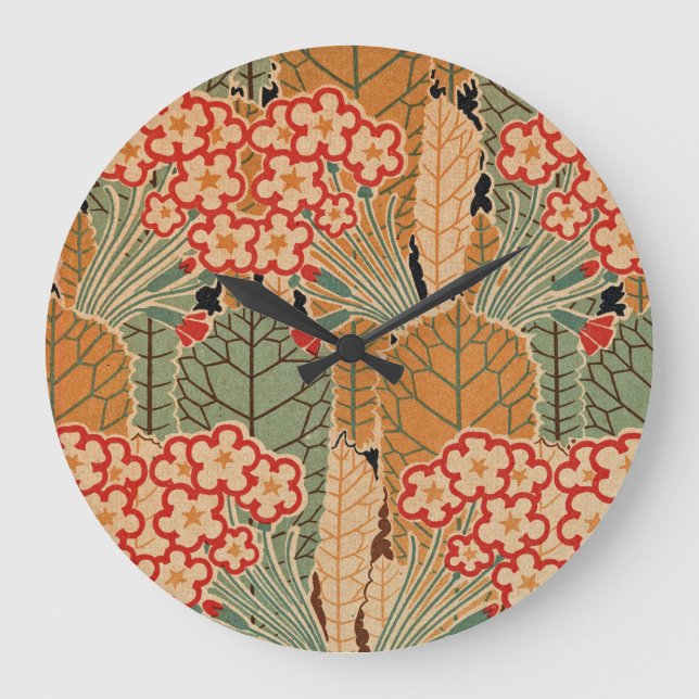 Art nouveau Mönster #1 på Emporio Moffa Stor Klocka (Framsida)