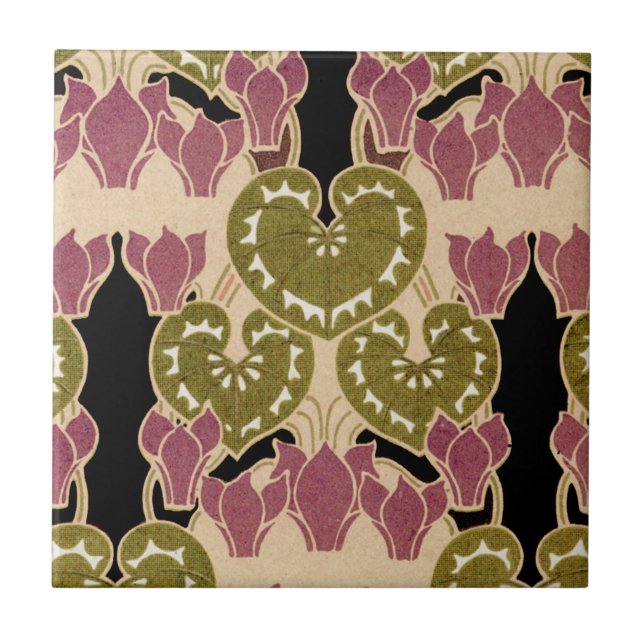 Art nouveau mönster #4 kakelplatta (Framsidan)