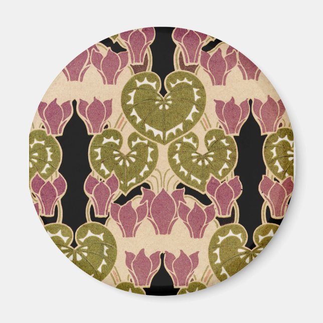 Art nouveau mönster #4 magnet (Framsidan)