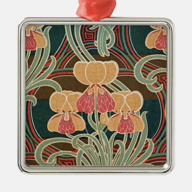 Art nouveau Mönster #4 vid Emporio Moffa Julgransprydnad Metall (Framsidan)