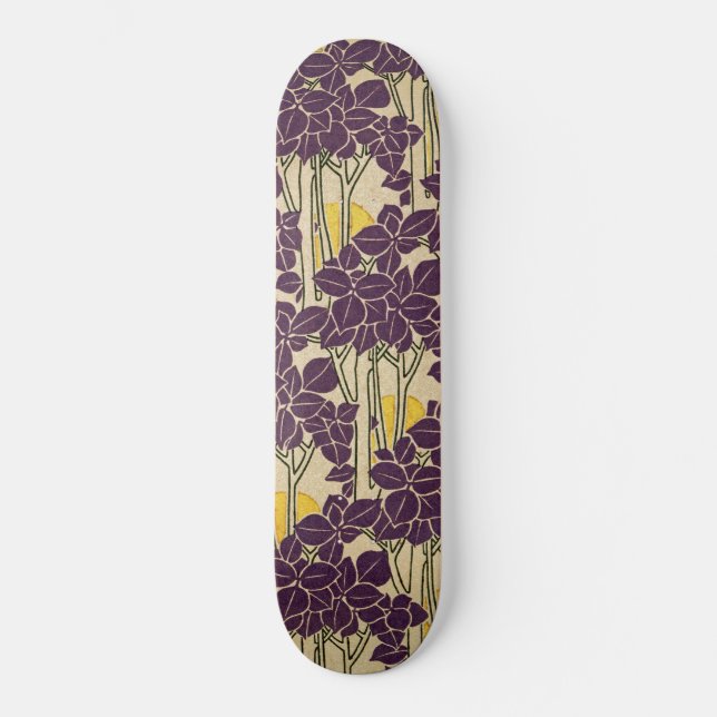 Art nouveau mönster #5 mini skateboard bräda 18,7 cm (Framsida)