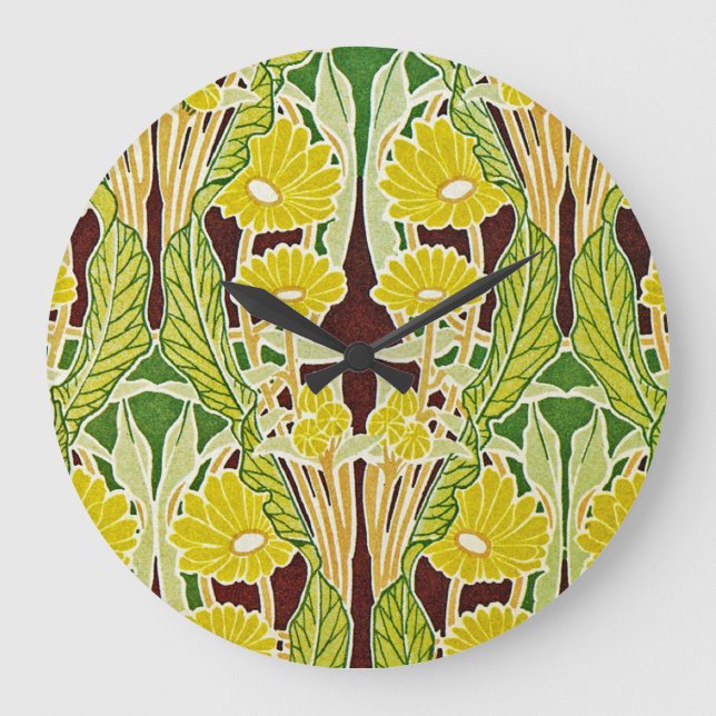 art nouveau Mönster #7 vid Emporio Moffa Stor Klocka (Framsida)