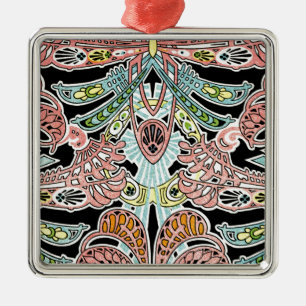 Art Nouveau-mönster #8 Julgransprydnad Metall