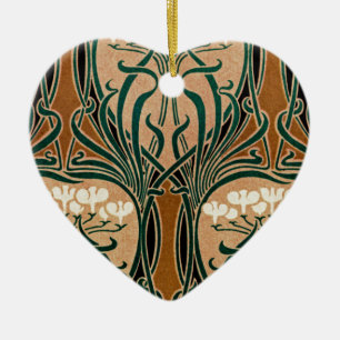 Art Nouveau-mönster #9 Julgransprydnad Keramik