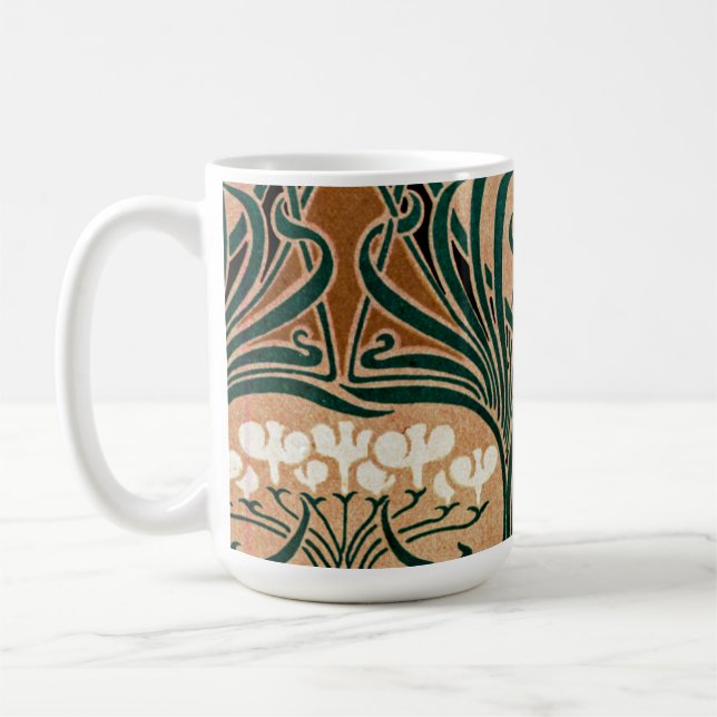 Art nouveau mönster #9 kaffemugg (Vänster)