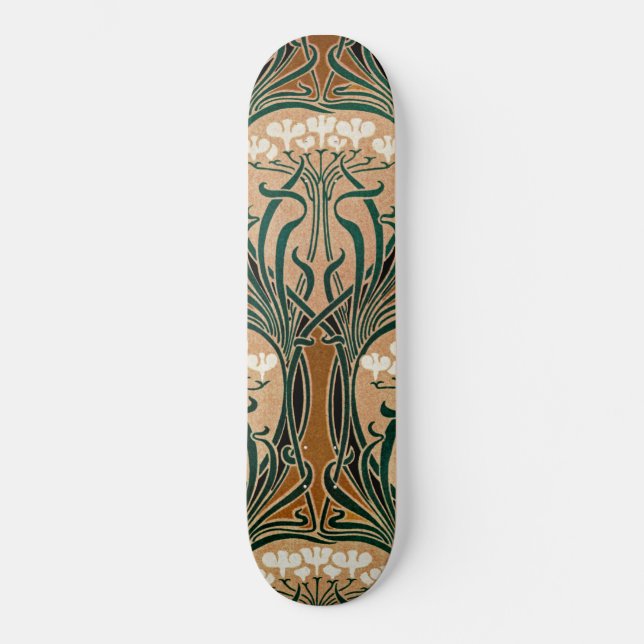 Art nouveau mönster #9 skateboard bräda 19,5 cm (Framsida)