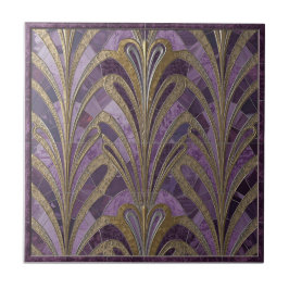 Art Nouveau-mönstrad keramisk platta Kakelplatta