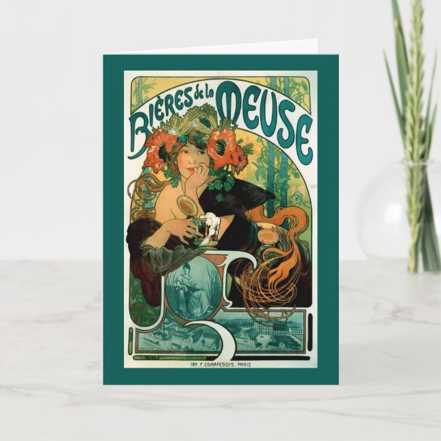 Art nouveau: Mucha affischkonst - Bieres de la Kort (Framsida)
