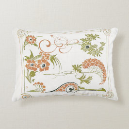 Art nouveau Mucha blommigt abstrakt art  konst pea Prydnadskudde