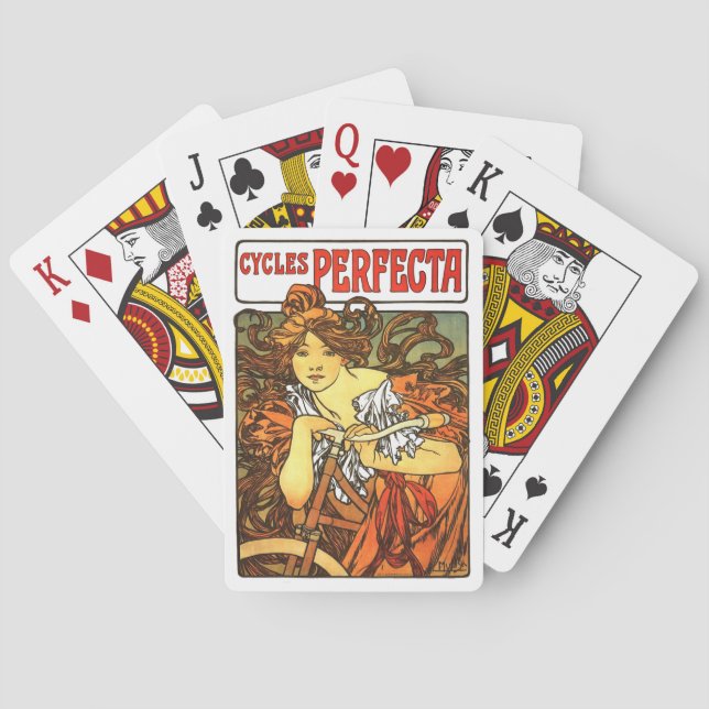 Art Nouveau Mucha-konst Kortlek (Baksidan)