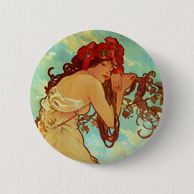 Art nouveau - Mucha - Sommaren Knapp (Framsida)
