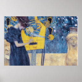 Art Nouveau "Musik I" Målning av Gustav Klimt  Poster