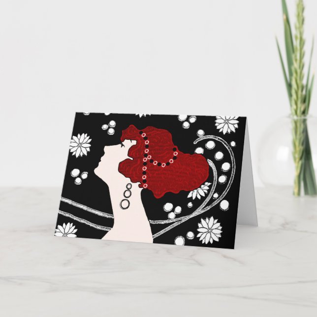 Art nouveau Notecard Kort (Framsida)