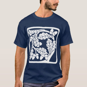 Art nouveau Oak Löv och Acorns T Shirt