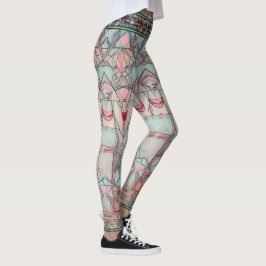 Art nouveau och persiska konst- inspirerad digital leggings