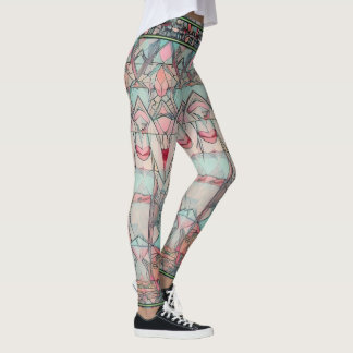 Art nouveau och persiska konst- inspirerad digital leggings