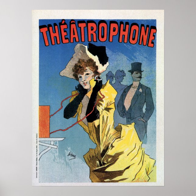Art nouveau och Théâtrofonteatern mobil Poster (Framsidan)